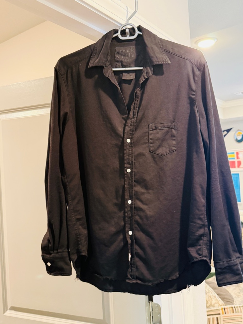 Frank & Eileen Button-Up Shirt | Size Small | Classic Black | Soft Cotton